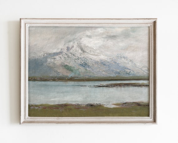 Mountain Landscape Vintage Art Print