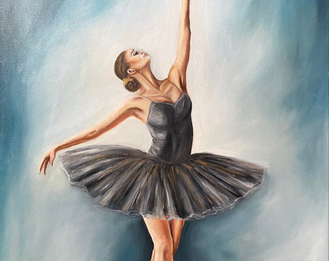 Ballet Dancer Oil Painting, Ballet Wall Art Print - Image 3