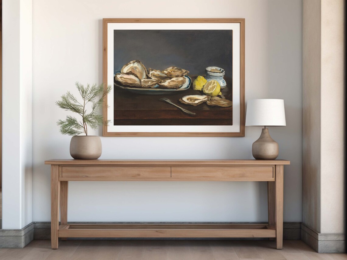 Still Life Of Oysters, Vintage Manet Art Print - Image 5