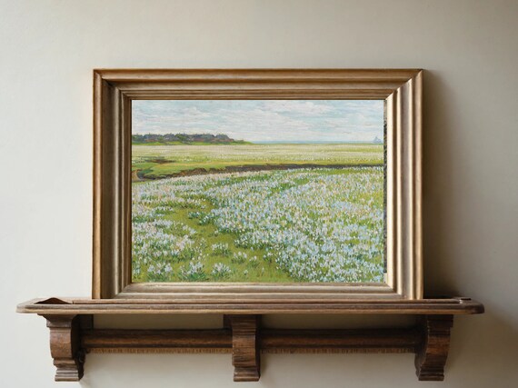 Spring Meadow Wildflower Field Rustic Country Landscape Poster