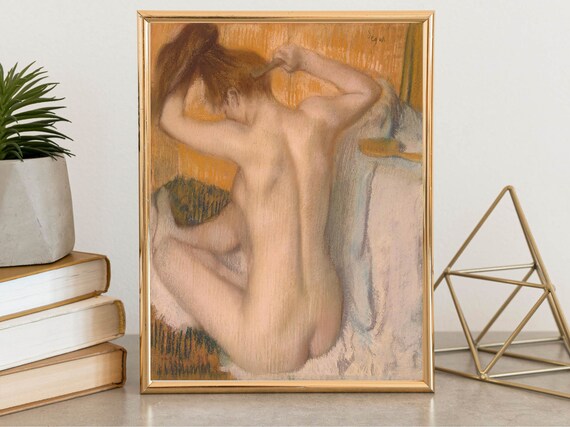 Edgar Degas Masterpiece Edgar Degas Print Woman Combing Her Hair Fine Art Print Degas Wall Art Degas Drawing Degas Art Classic Fine Art