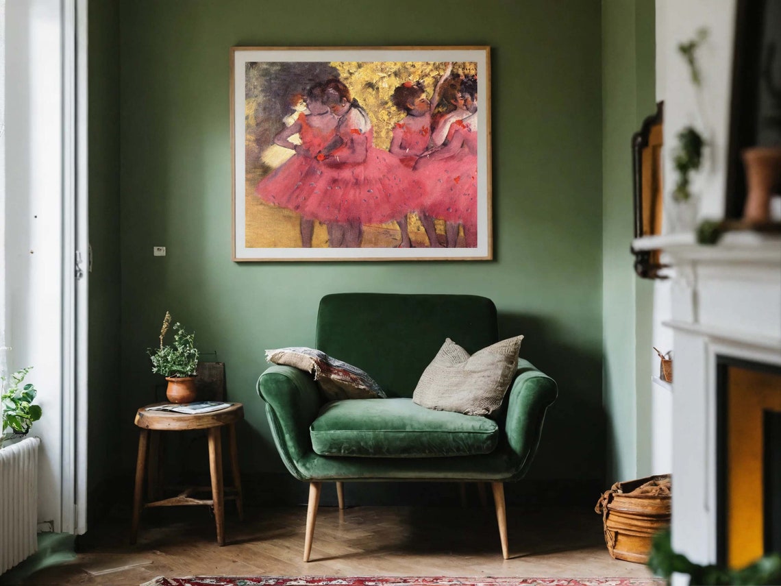 Edgar Degas Pink Dancers Four Ballerinas in Pink Tutus Poster - Image 6