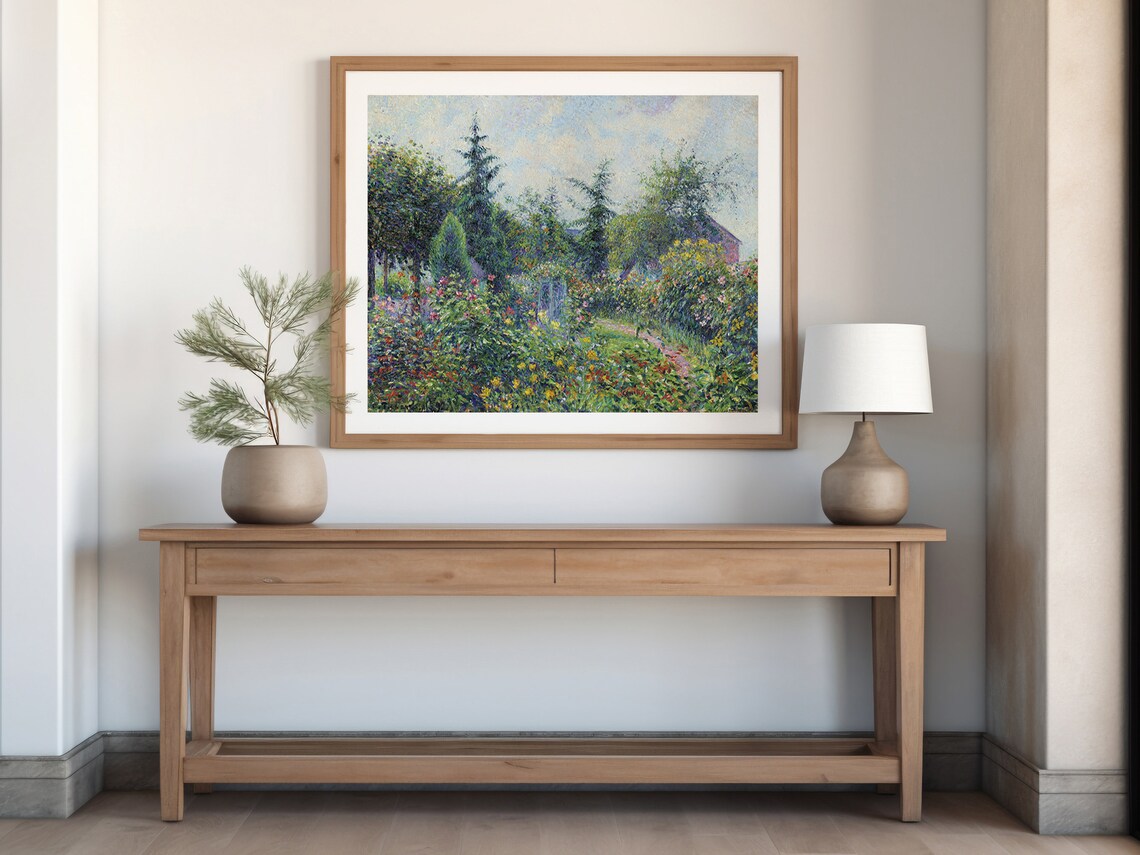 Camille Pissarro Garden and Chicken Coop Flower Garden Poster - Image 2
