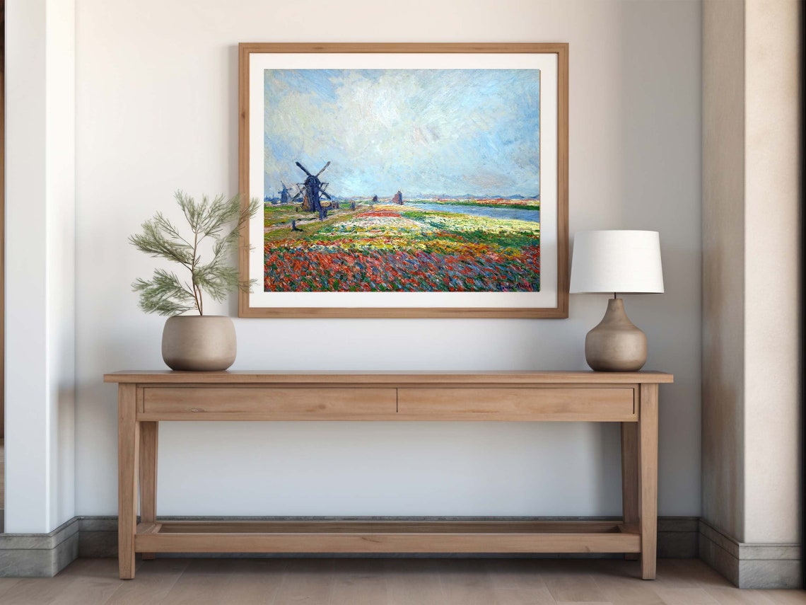 Claude Monet Colorful Dutch Tulip Fields near The Hague Poster - Image 7