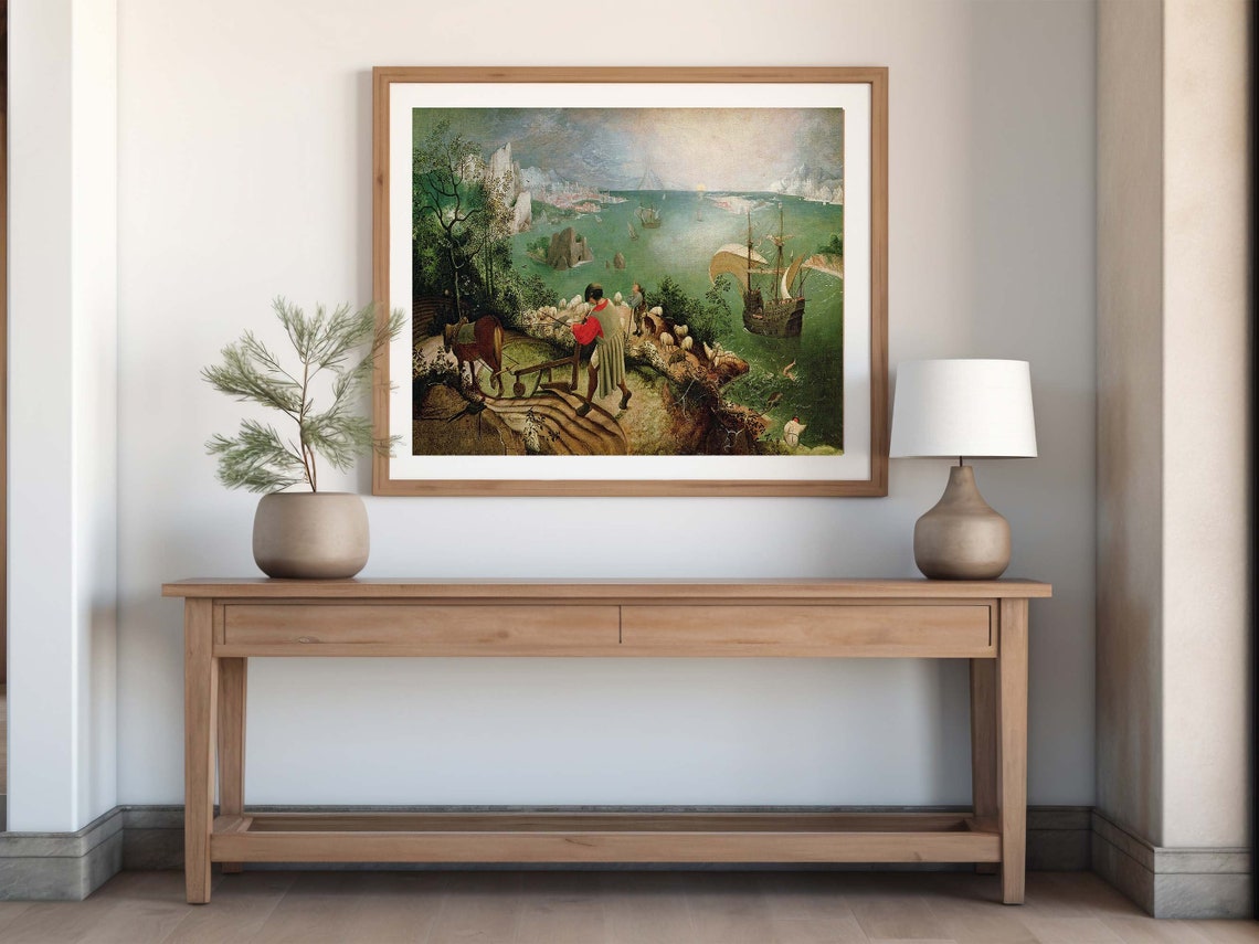 Pieter Bruegel Fall of Icarus Classical Renaissance Landscape Poster - Image 8
