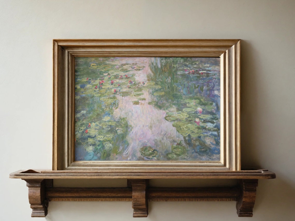 Monet Water Lilies Serene Pond Impressionist Masterpiece Poster