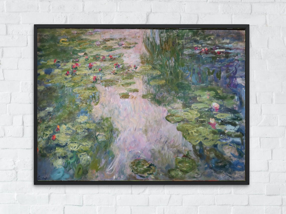 Monet Water Lilies Serene Pond Impressionist Masterpiece Poster - Image 2