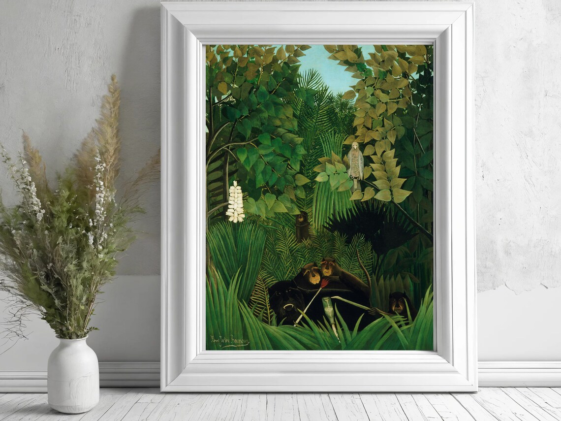 Henri Rousseau Merry Jesters Jungle Landscape Print