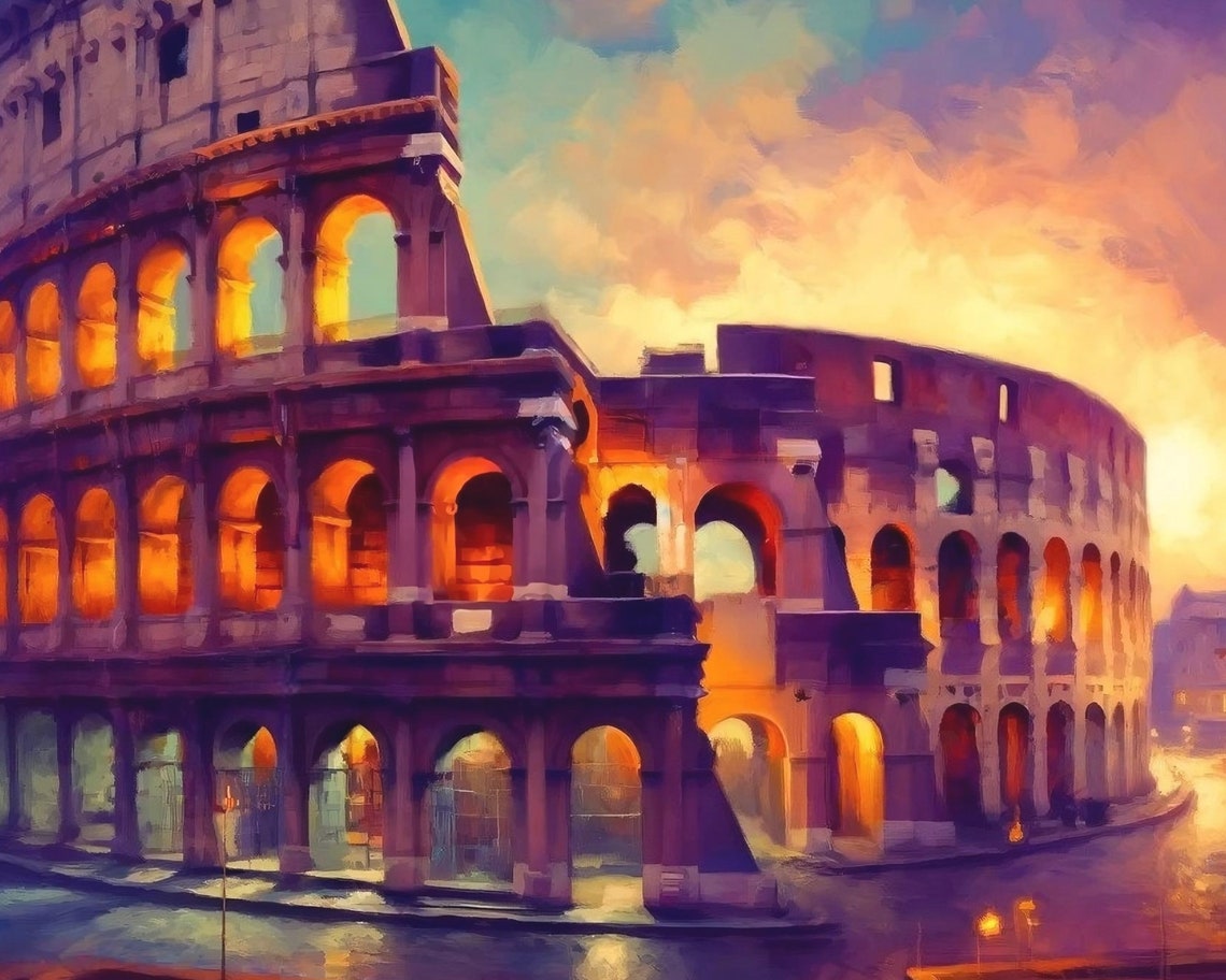 Rome Frame Tv Art Of Colosseum Art For Travel Lovers Of Italy Rome Tv Frame Art Colosseum Oil Painting Screensaver - Image 4