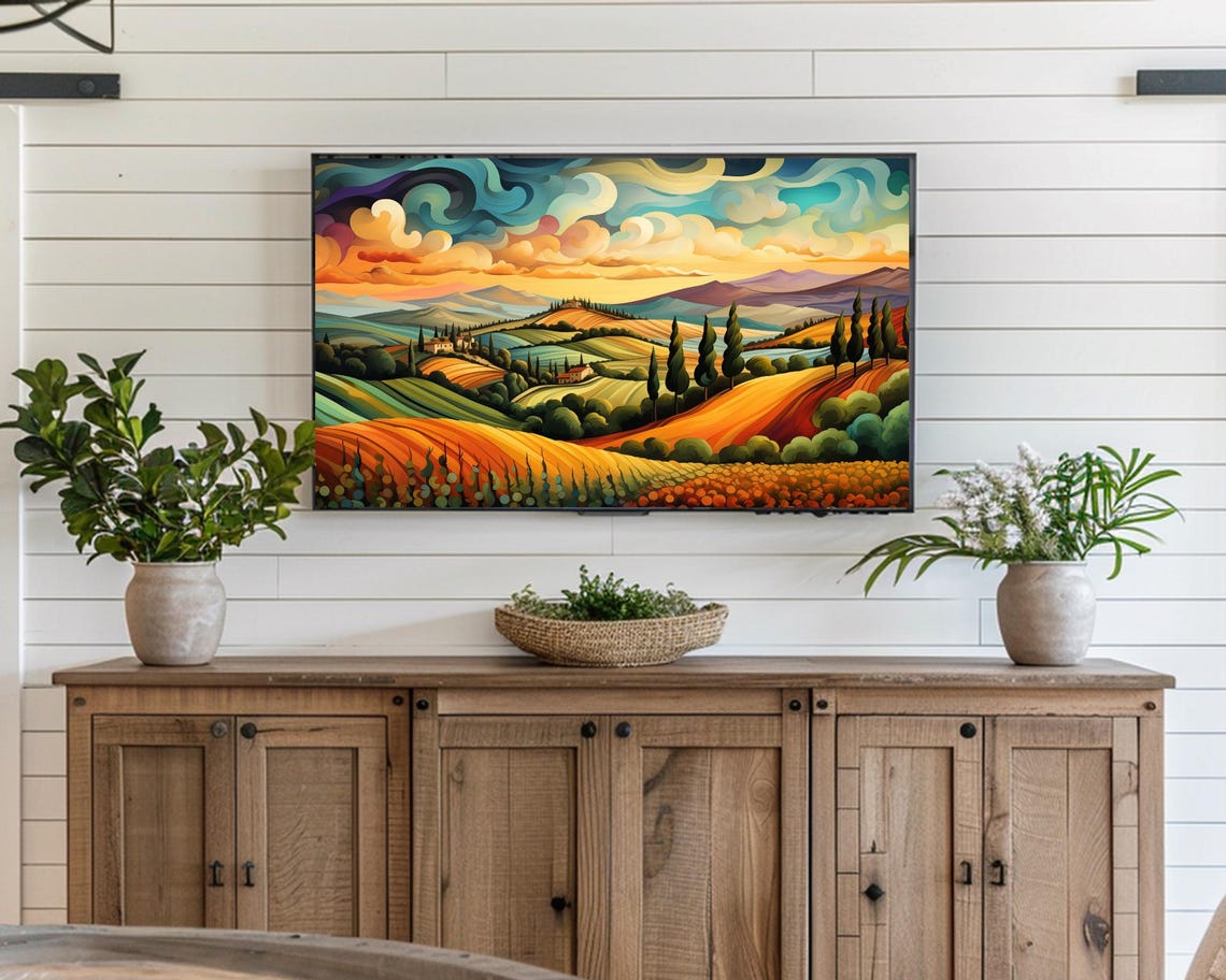 Tuscany Frame Tv Art Of Italy Art For Travel Lover Of Chianti Tuscany Tv Frame Art Italy Oil Painting Screensaver - Image 4