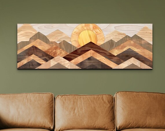 Western Mountain Range, Panoramic Landscape Print