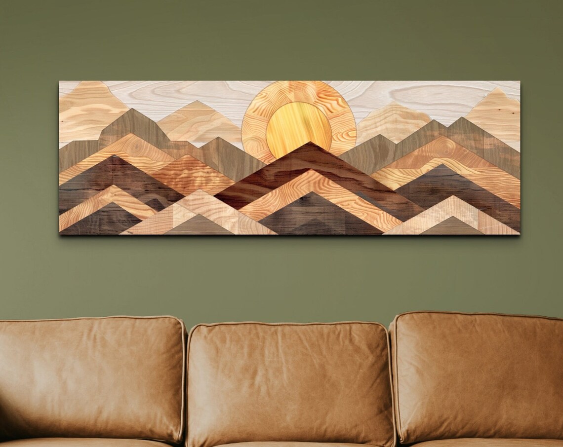 Western Mountain Range, Panoramic Landscape Print