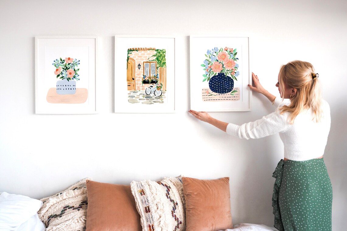 Flowers Floral Arrangement Art Print, Kitchen Decor - Image 3