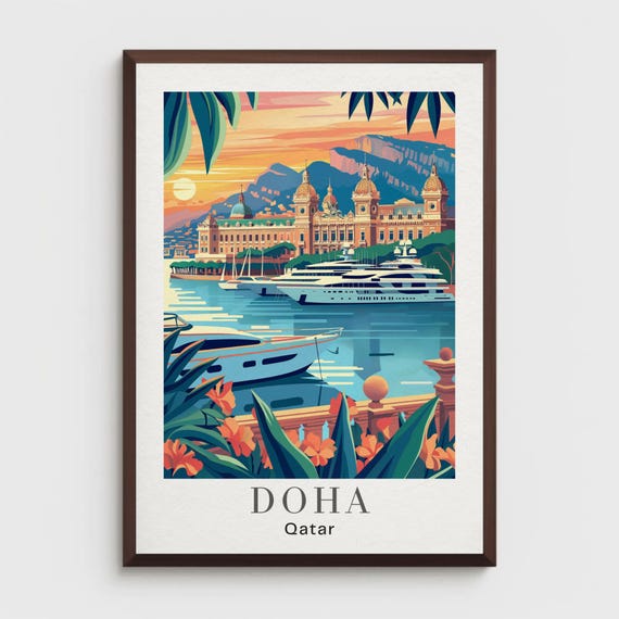 Doha Poster Print Retro Travel Art Museum Of Islamic