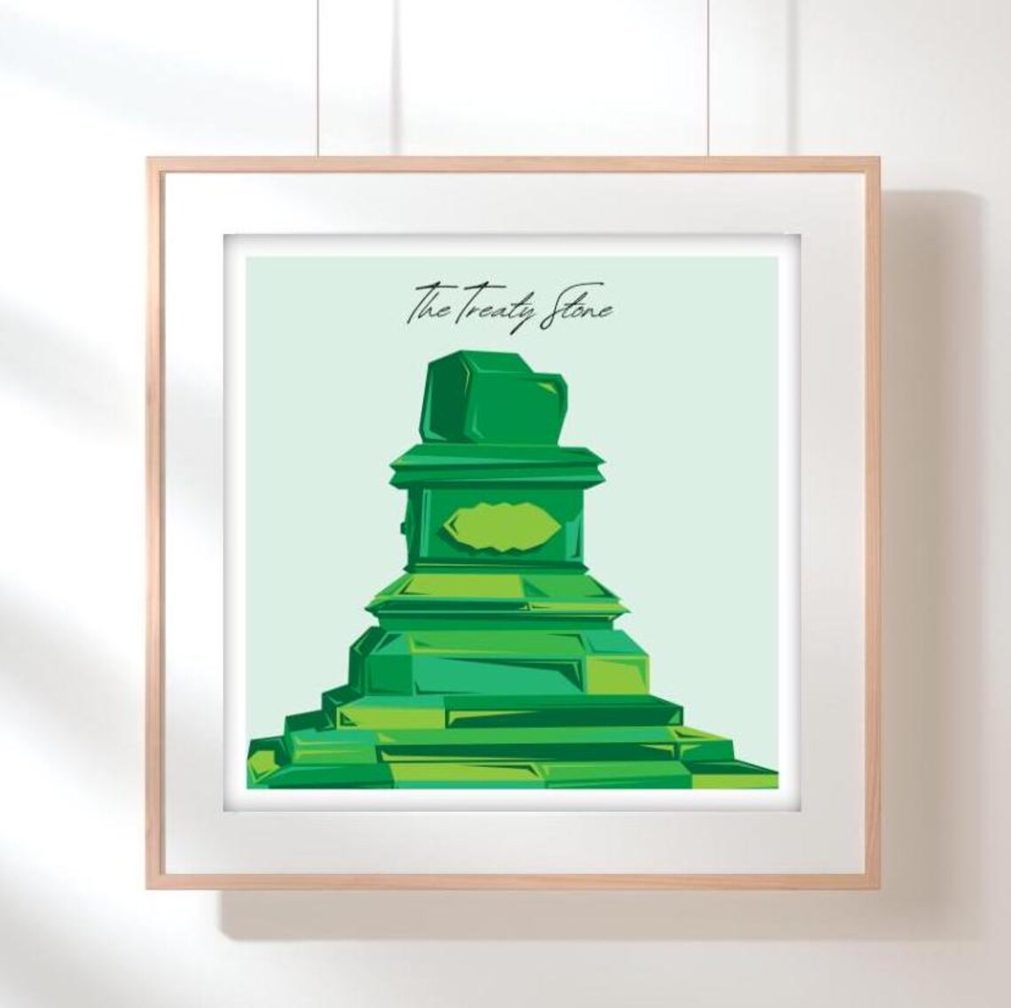Treaty Stone, Limerick Irish Landmark Art Print