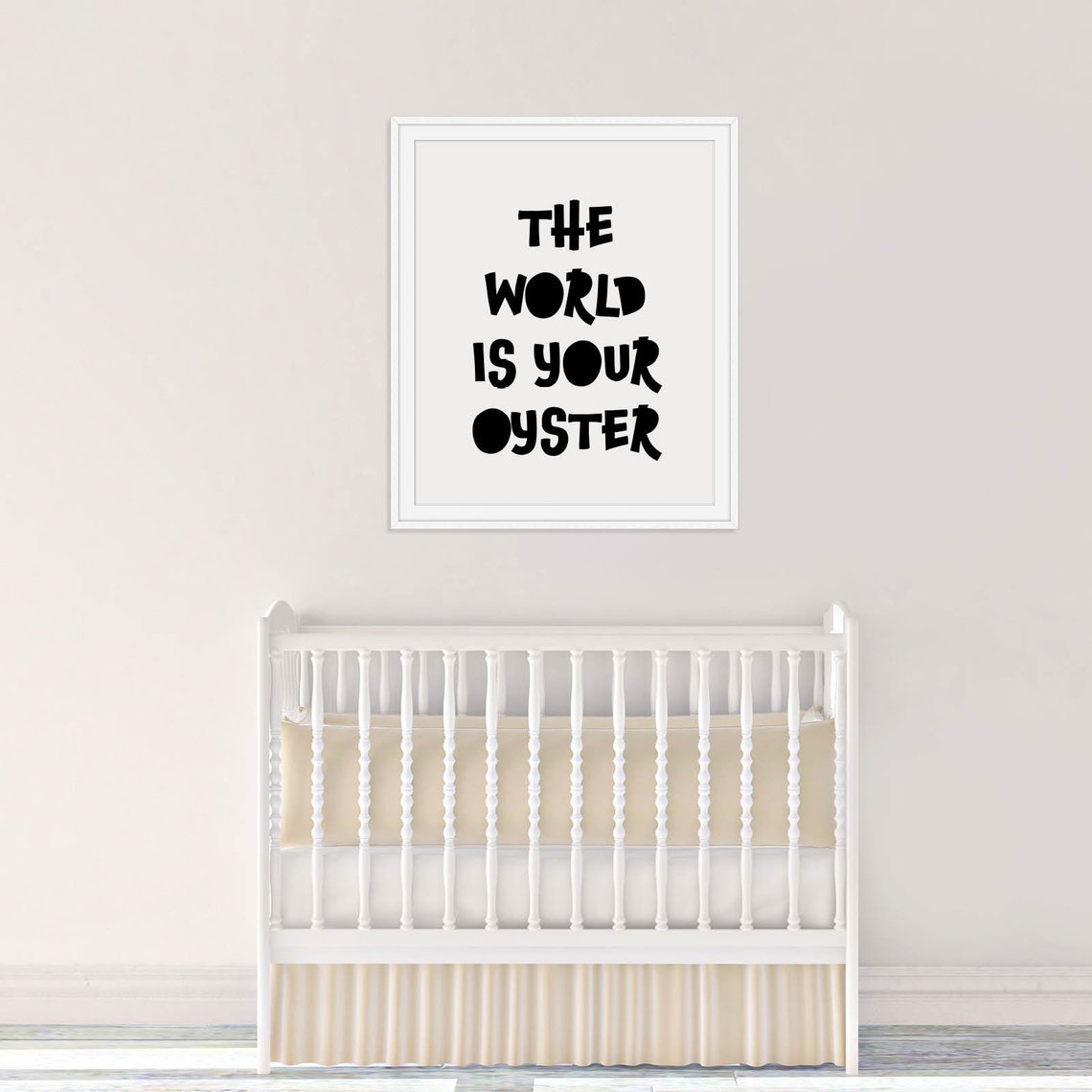 The World Is Your Oyster Playful Nursery Typography Kids Poster - Image 4