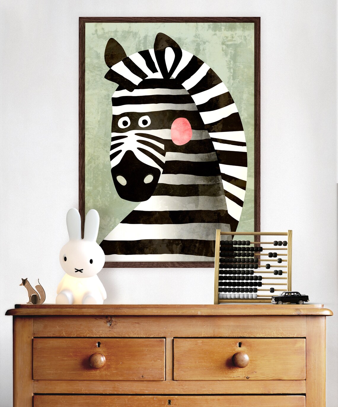 Zebra Nursery Art Print, Animal Wall Decor - Image 3