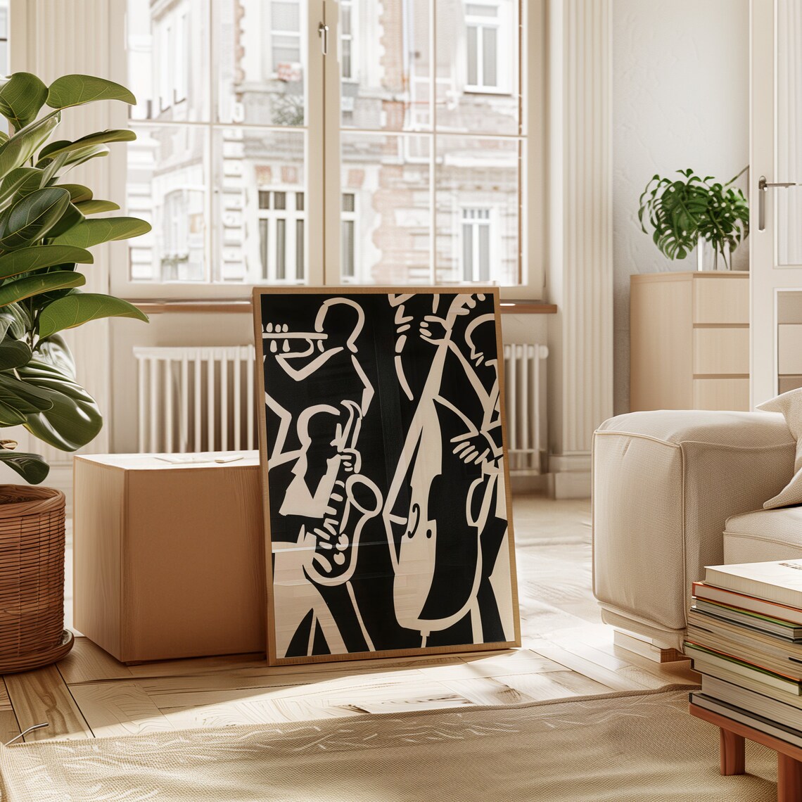 Jazz Poster Art, Maximalist Saxophone Music Poster - Image 3