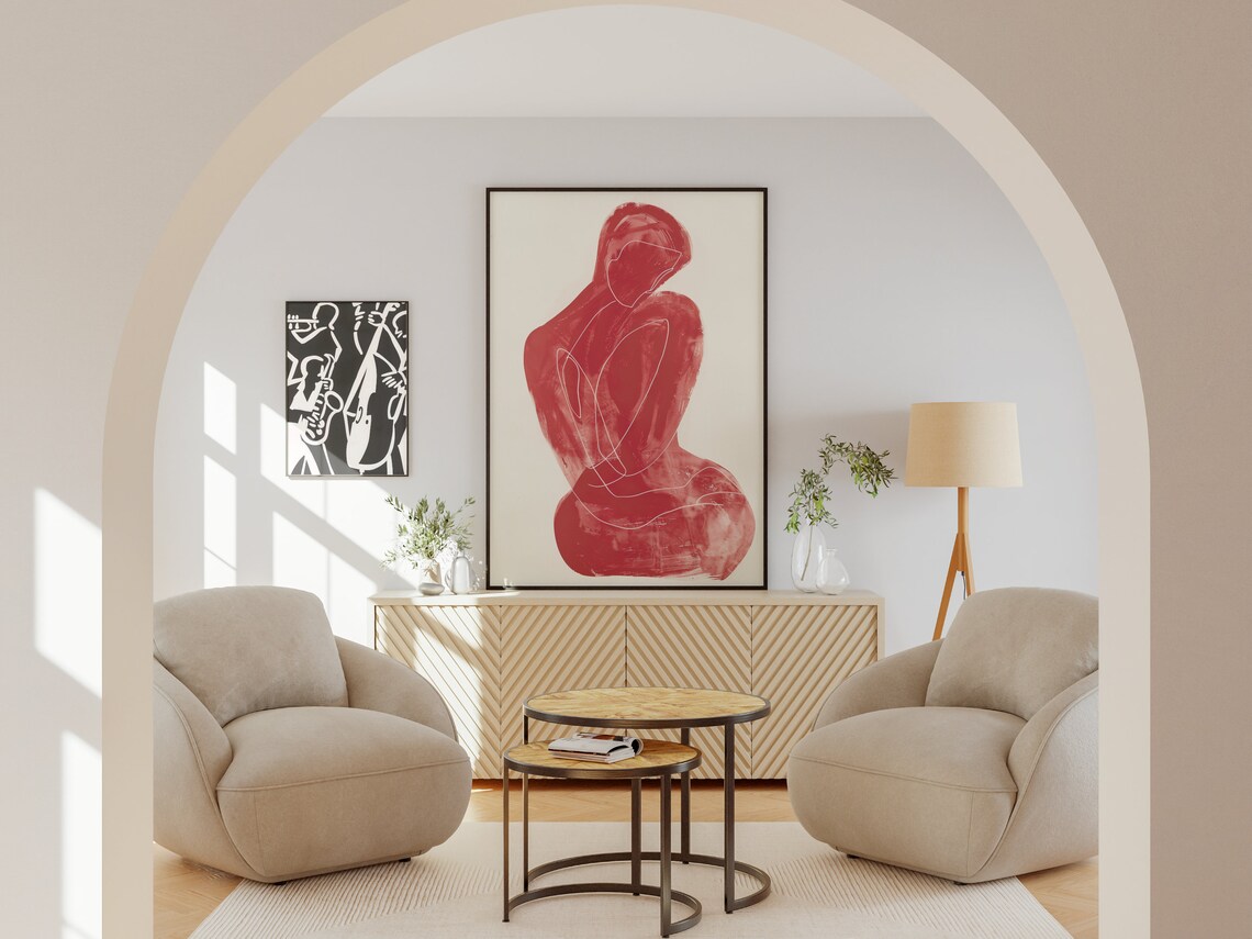 Henri Matisse Abstract Red Figure Art Print - Image 2