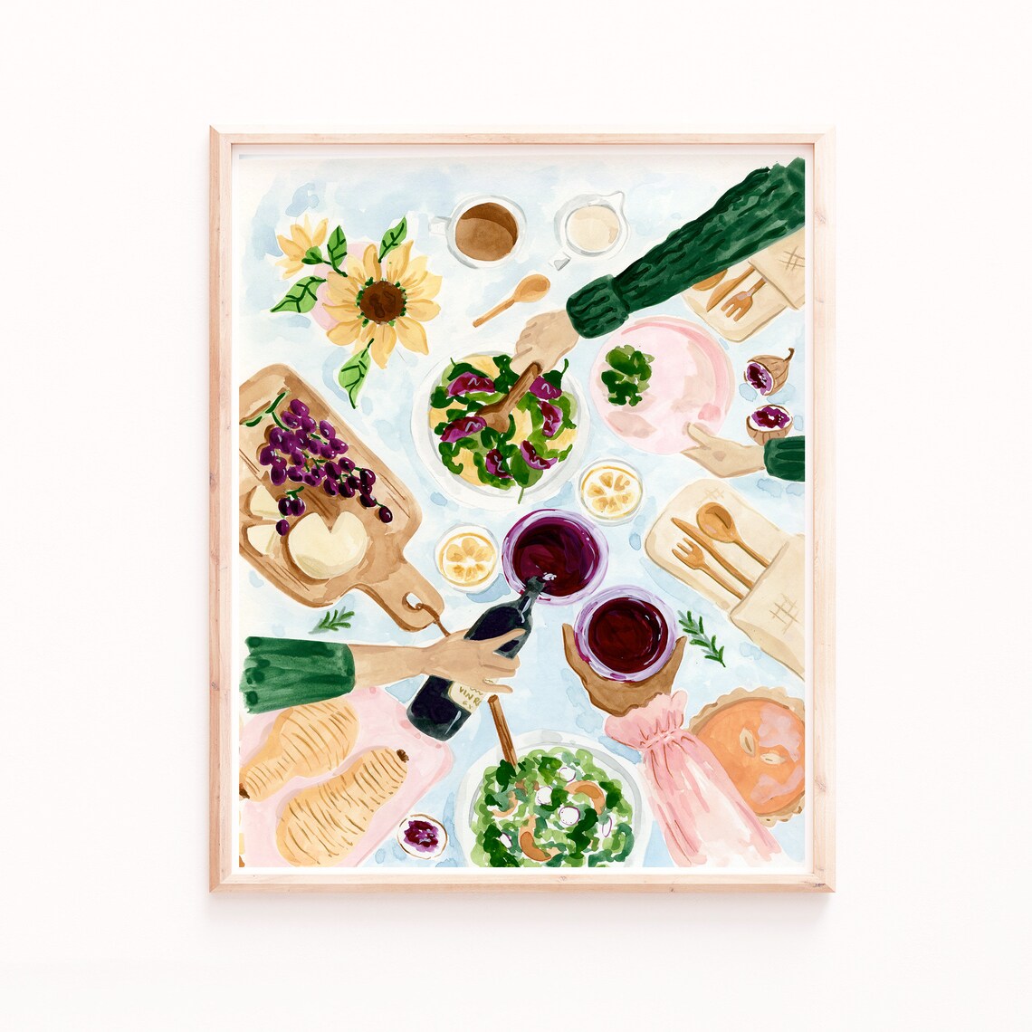Dinner With Friends Thanksgiving Dinner Art Print