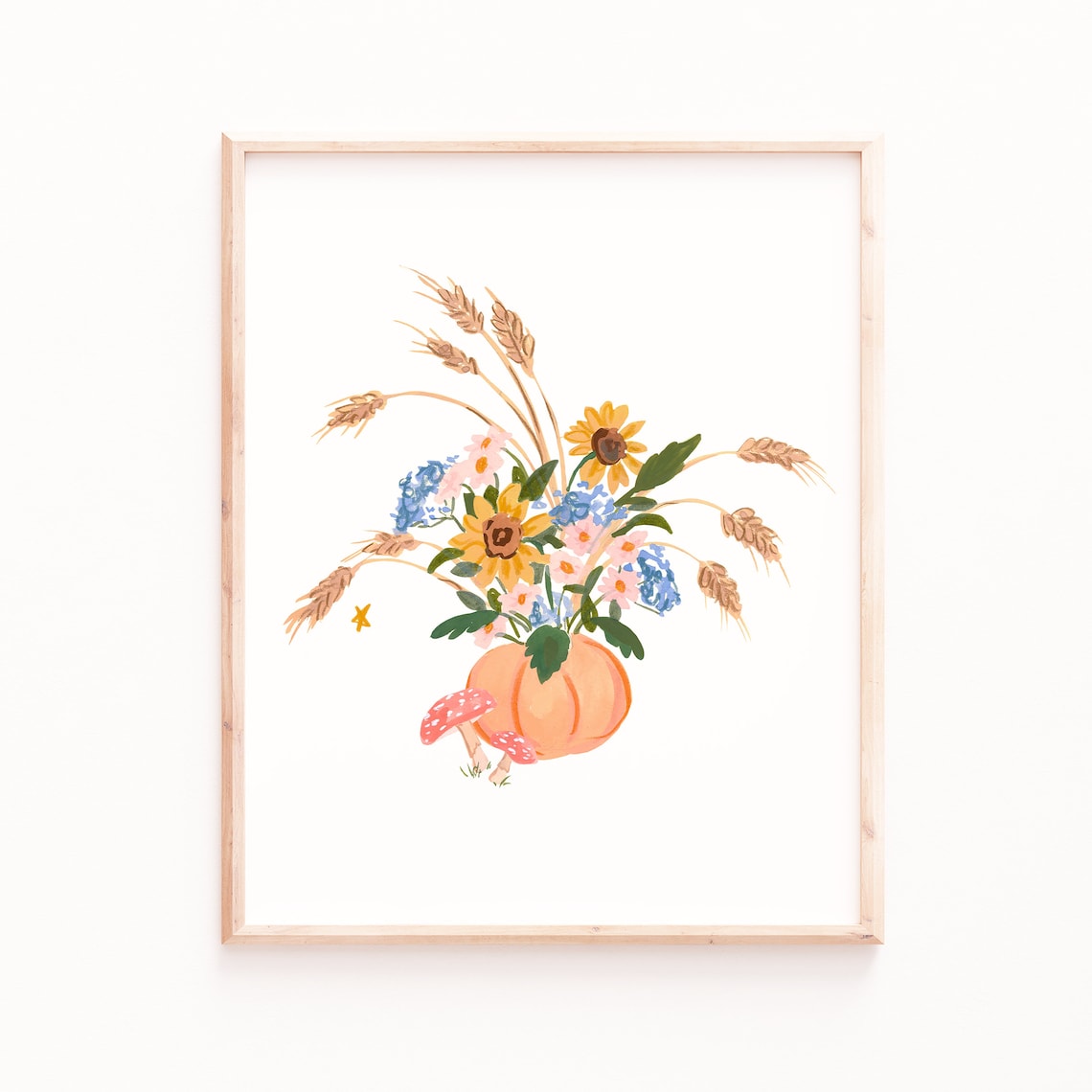 Fall Floral Arrangement Botanical Art Print