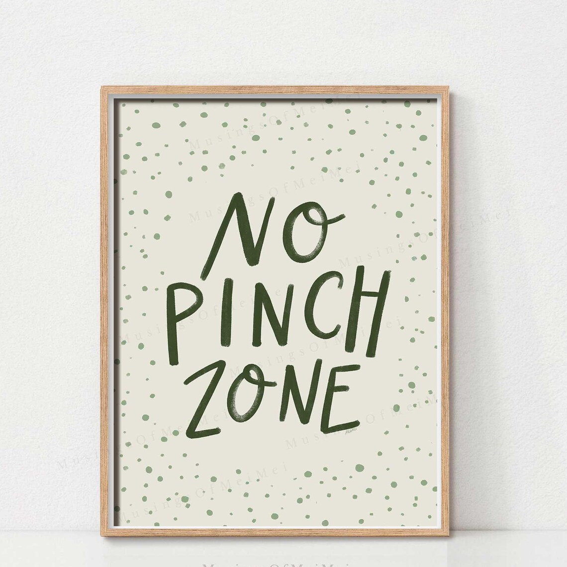 No Pinch Zone St Patricks Day Playful Green Quote Holiday Poster