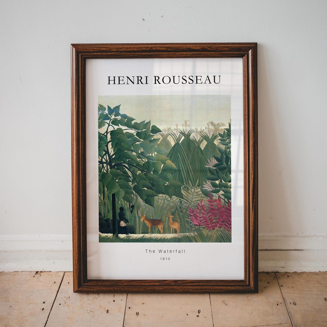 Henri Rousseau The Waterfall 1910 Jungle Deer Painting Print