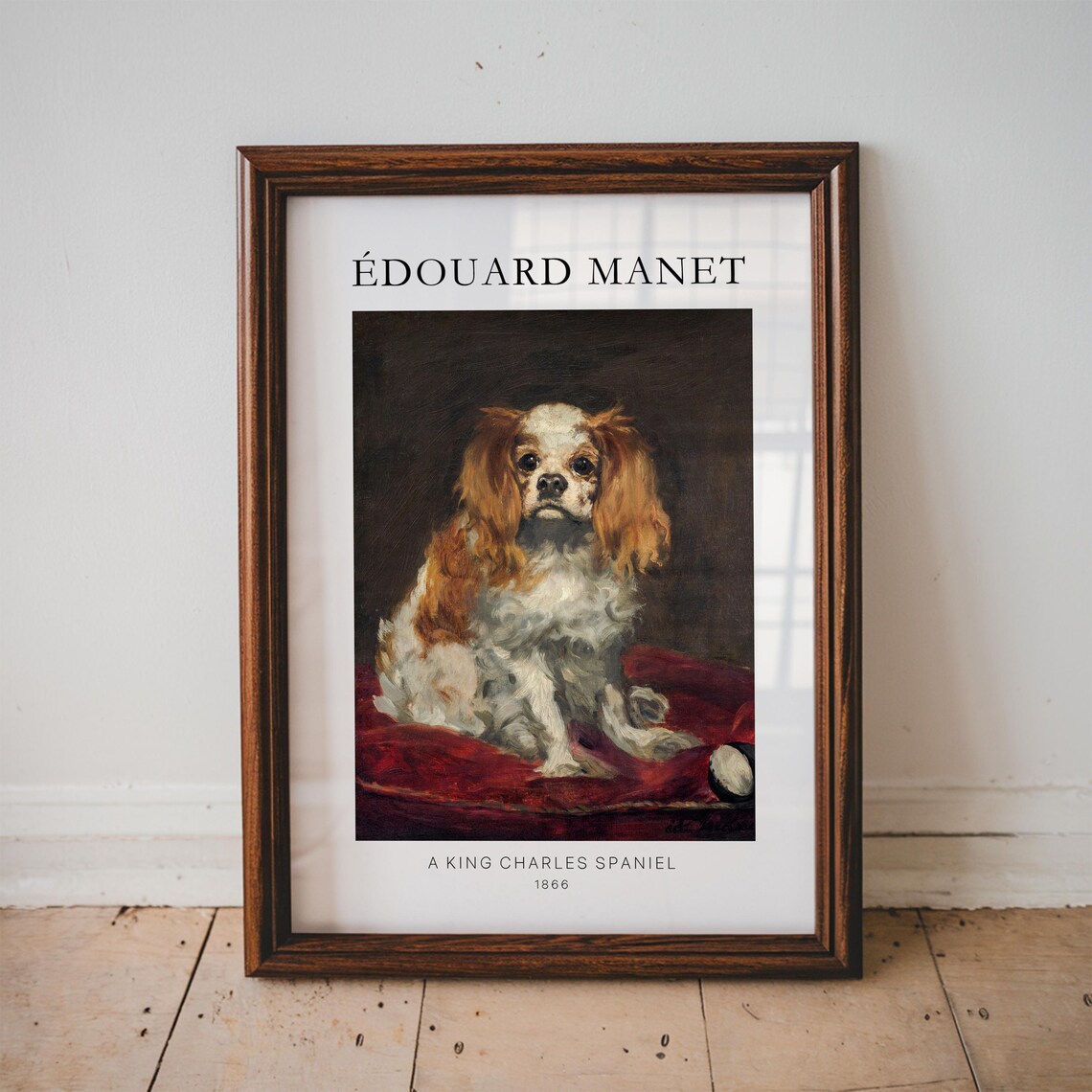 Edouard Manet King Charles Spaniel 1866 Dog Portrait Art Poster