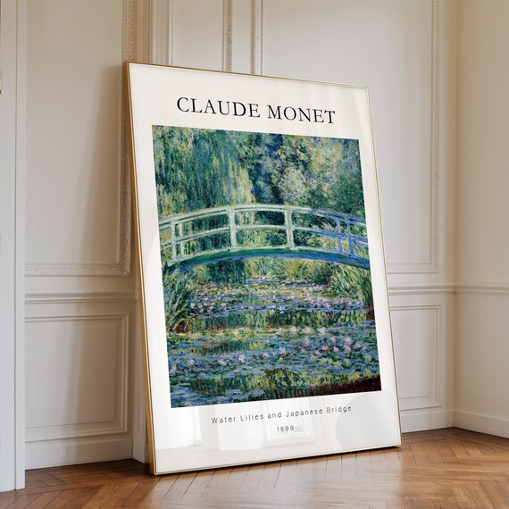 Claude Monet Water Lilies And Japanese Bridge 1899 Classic Art Poster