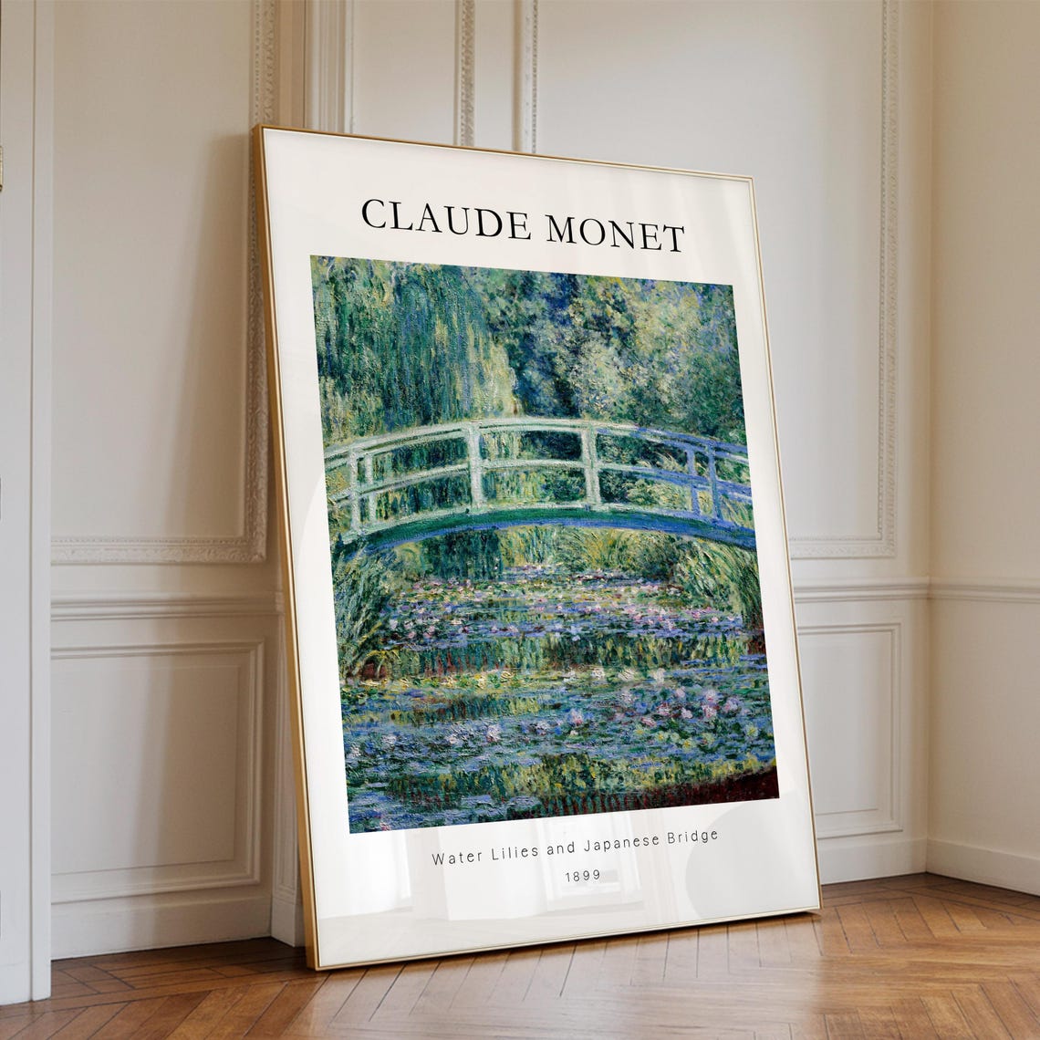 Claude Monet Water Lilies And Japanese Bridge 1899 Classic Art Poster