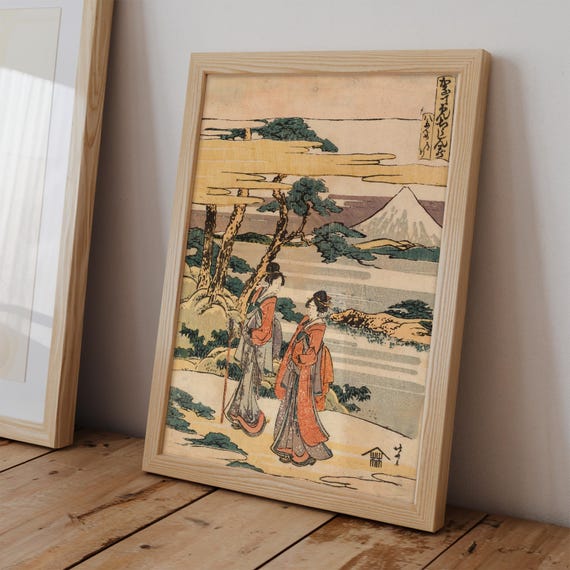 The Journey Scene By River Katsushika Hokusai Japanese Festival Print Art Living Room Large Wall