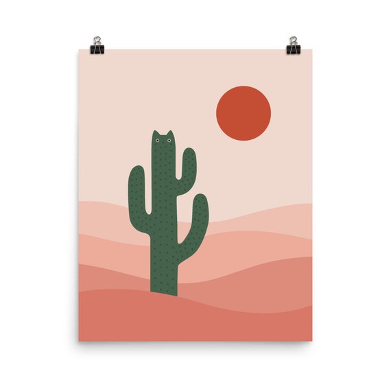 Cat Landscape Cat Art Print