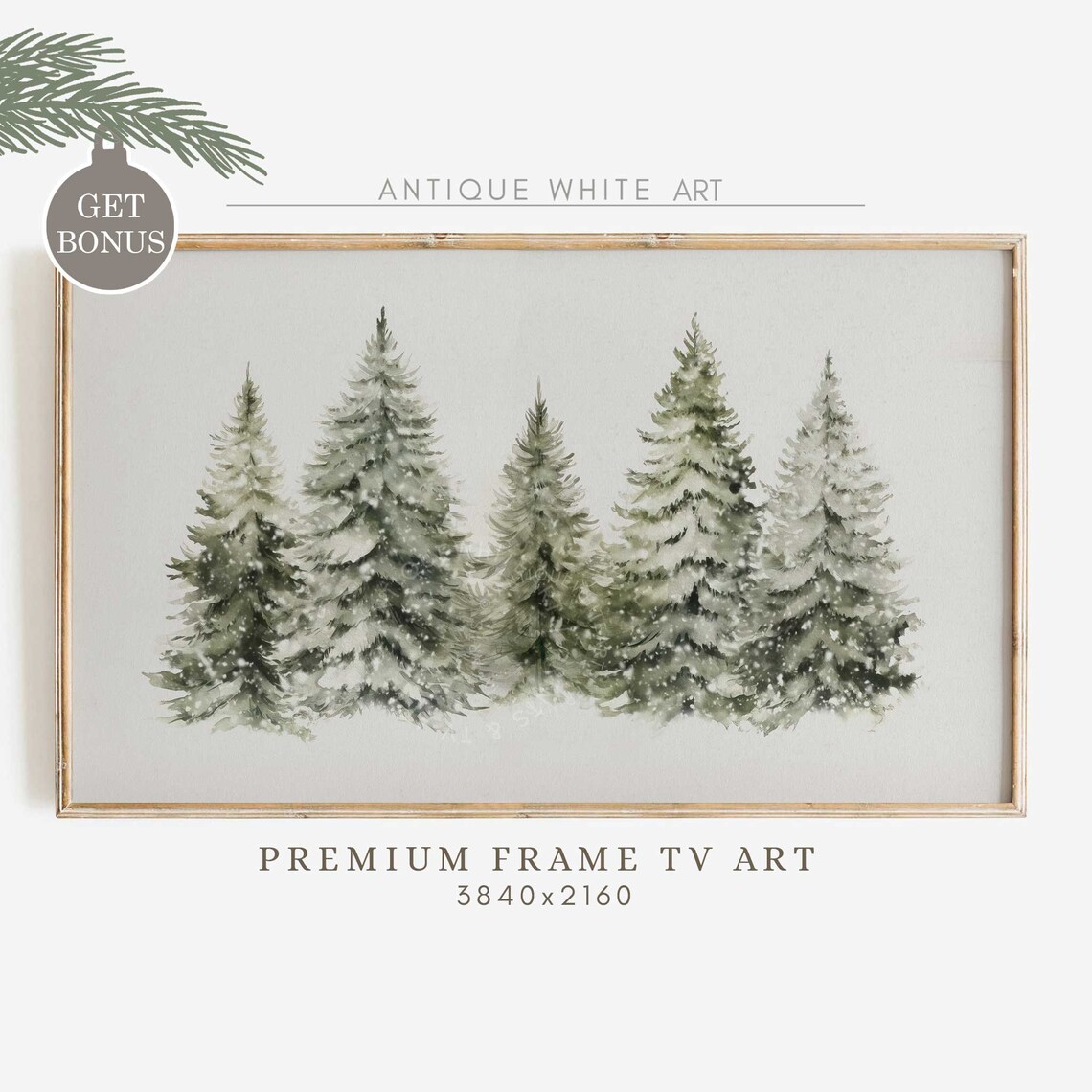 Christmas Tree Farmhouse Holiday Art Print
