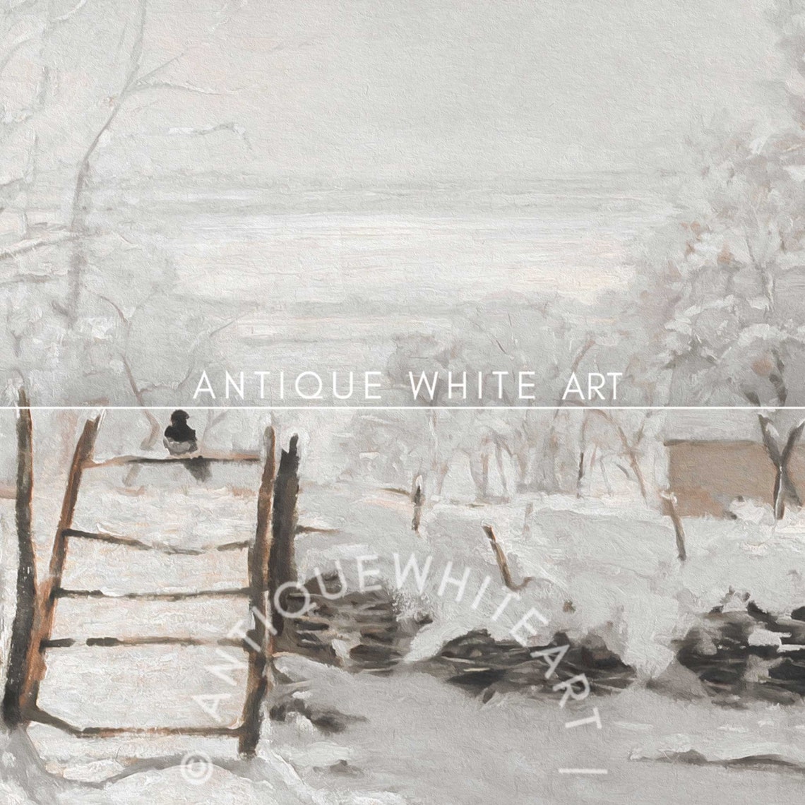 Winter Frame Tv Art Farmhouse Christmas Art For Tv Snowy Winter Landscape Vintage Painting Holiday Decor Tv185 - Image 4