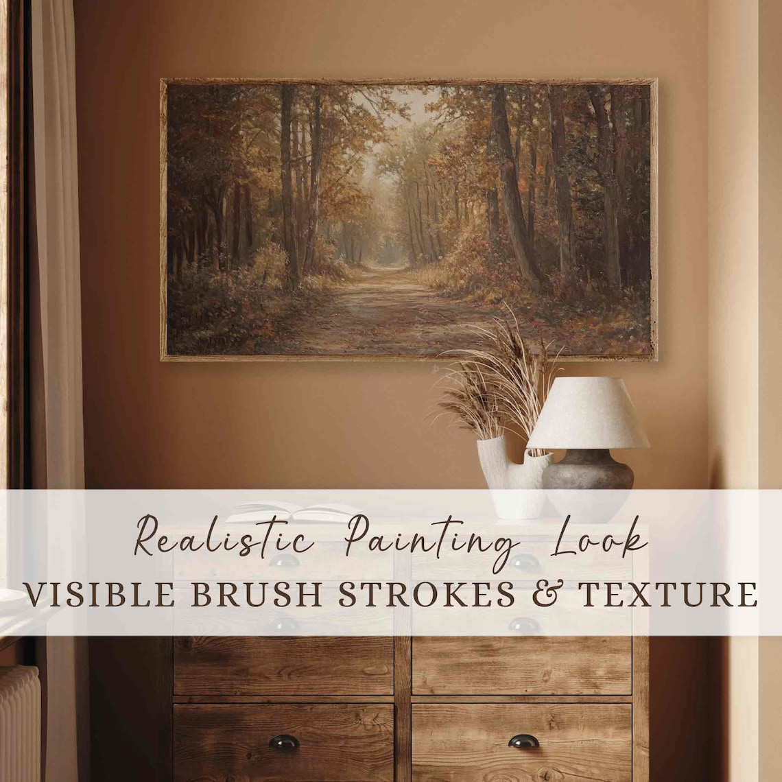 Moody Fall Forest Landscape, Rustic Art Print - Image 4