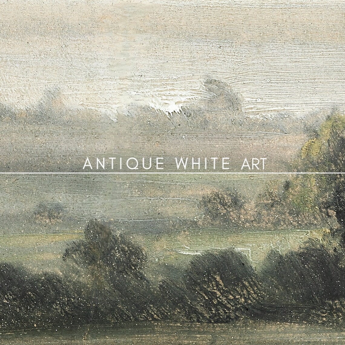 Vintage Farmhouse Field Landscape Art Print - Image 2