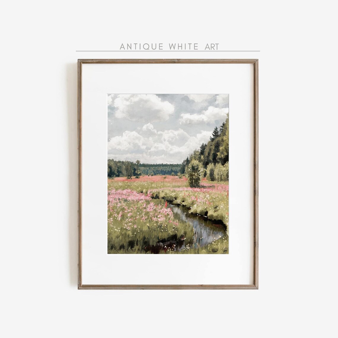 Countryside Wildflower Field Art Print, Summer Landscape - Image 2