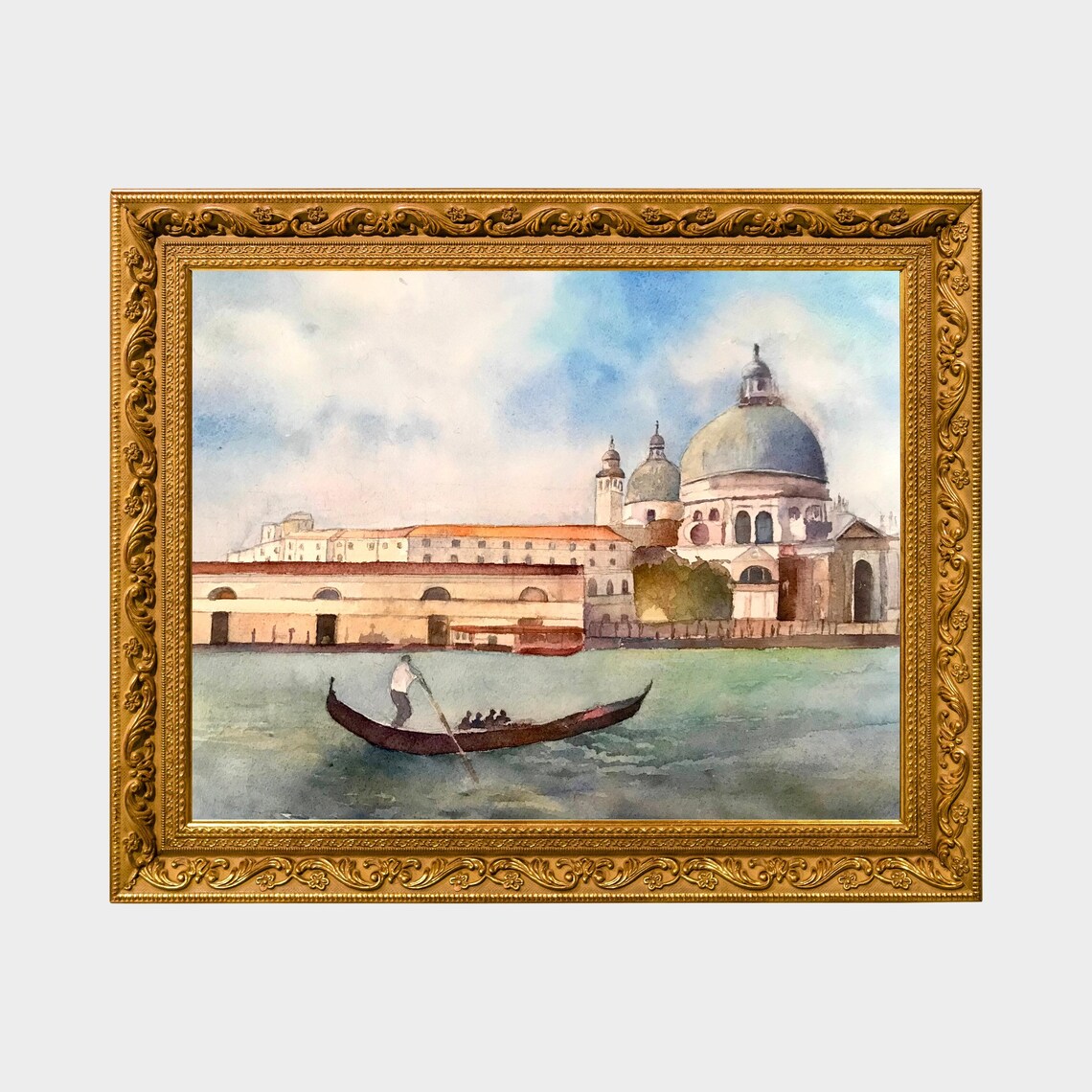 Venice Grand Canal Gondola and Santa Maria della Salute Poster - Image 2