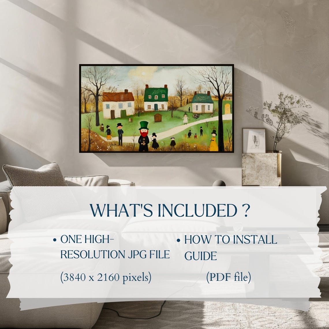 Vintage St Patricks Day Frame Tv Art Cute St Patricks Tv Art St Patricks Day Decor Home Decor - Image 2