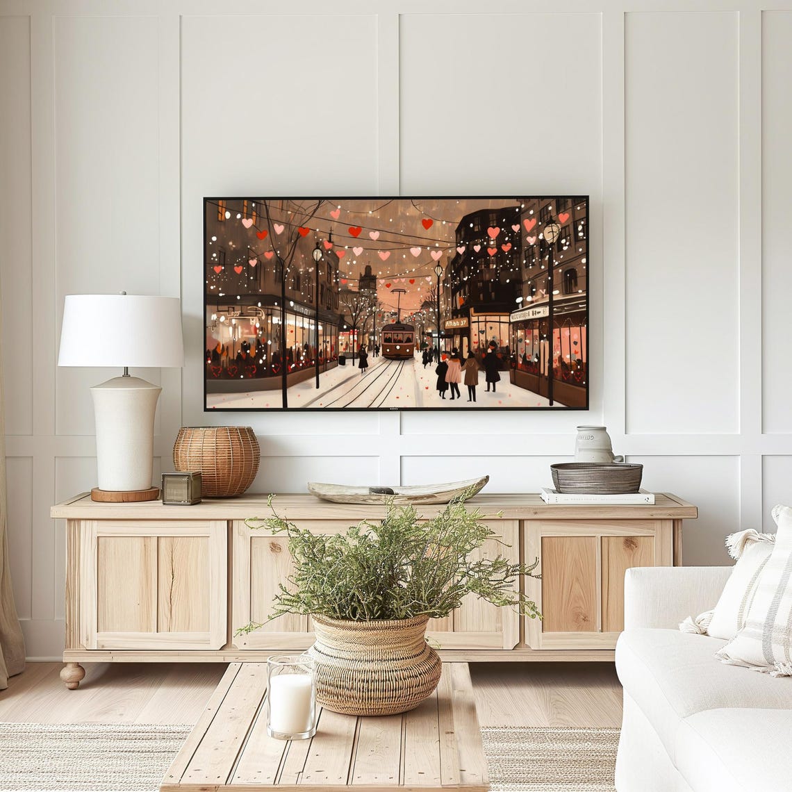 Retro Valentines Day Frame Tv Art Cute Valentines Day Tv Art Valentines Day Decorations Valentines Home Decor - Image 4