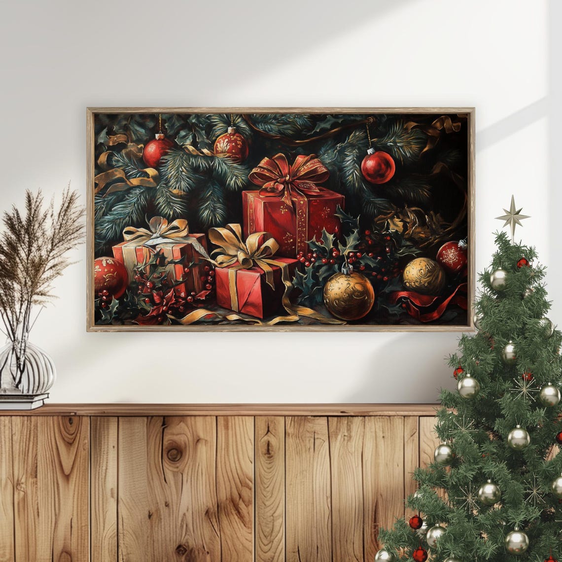 Dark Academia Christmas Gifts Still Life Frame TV Art Poster - Image 5