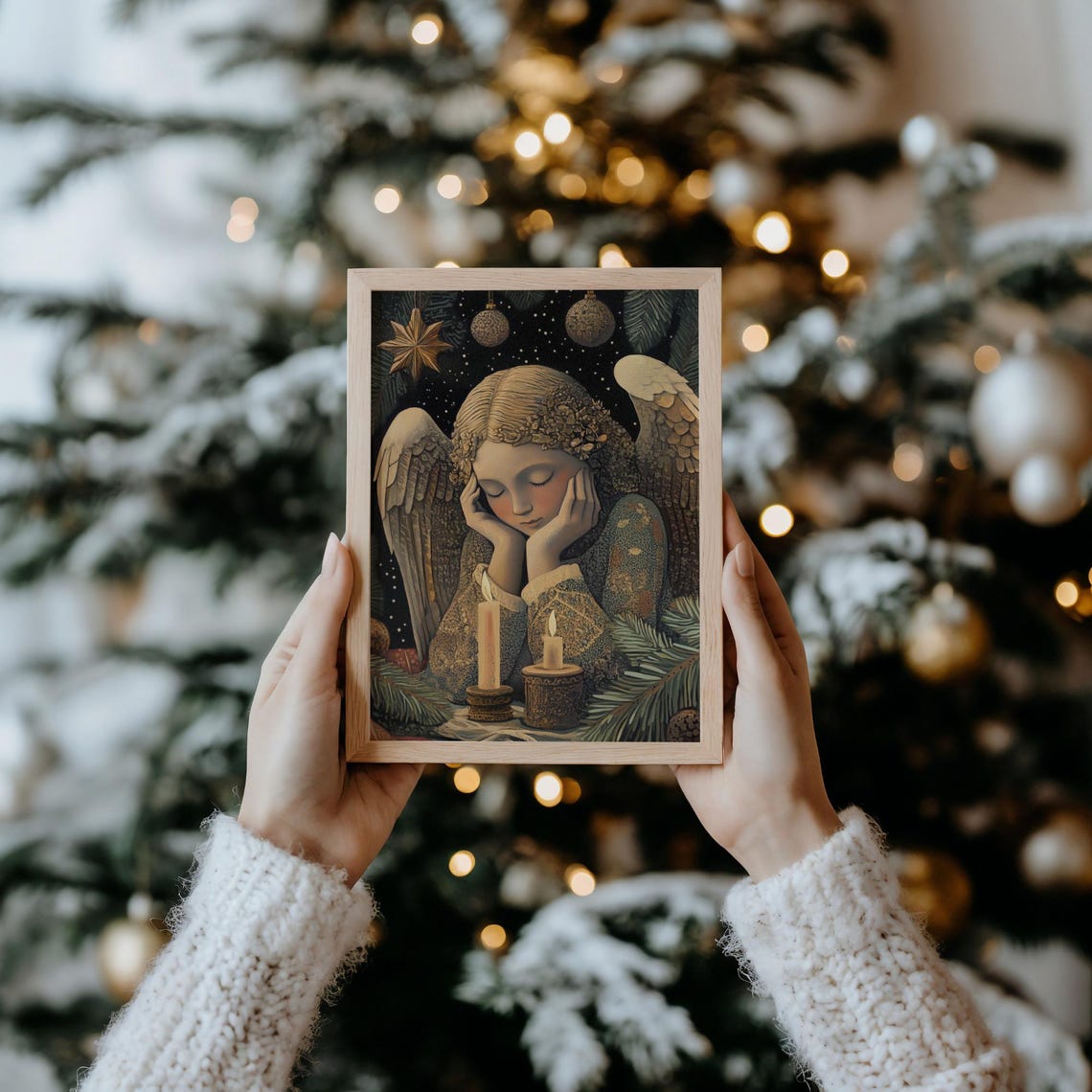 Christmas Wall Art Christmas Angel Art Cute Seasonal Decor - Image 6