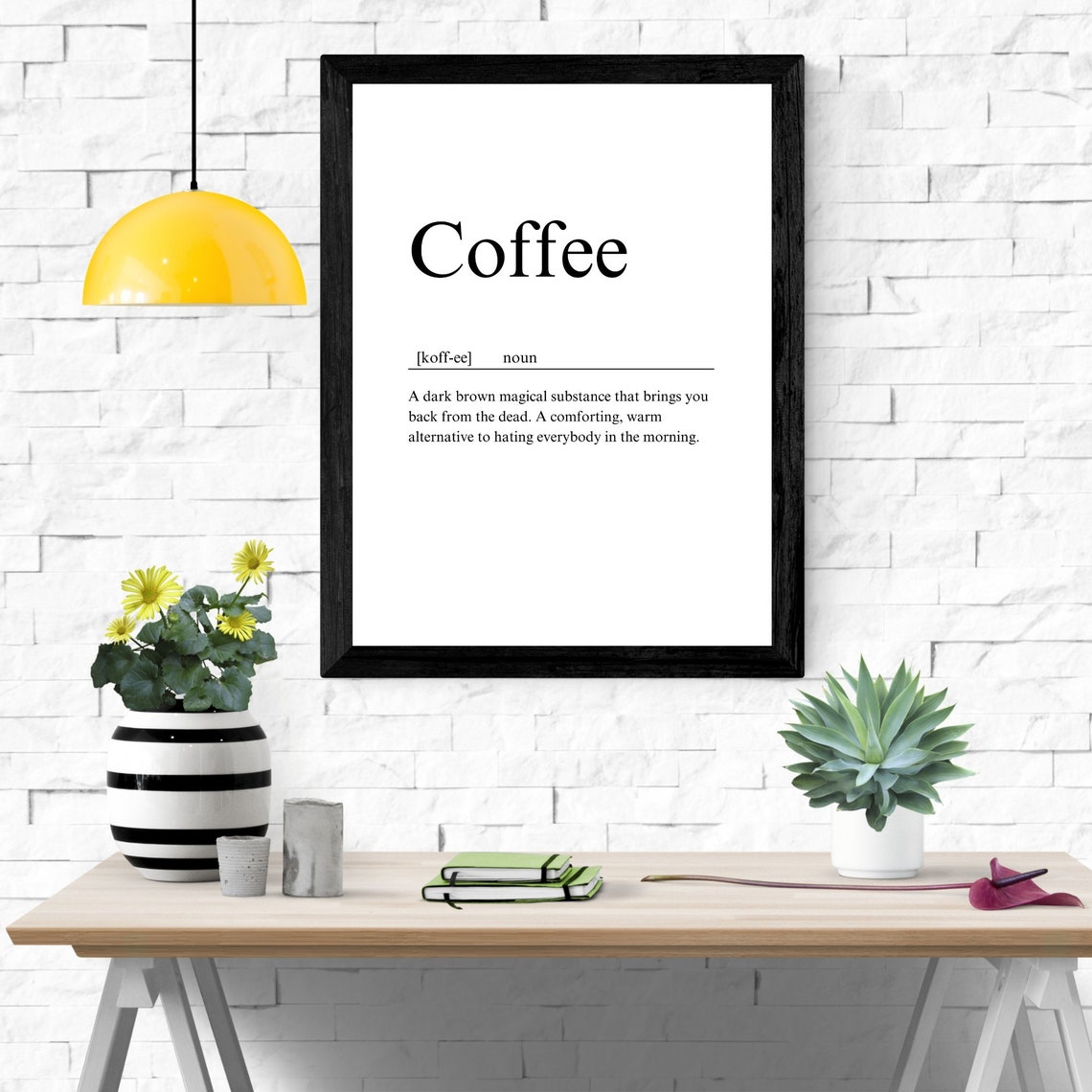 Coffee Definition Dictionary Style Funny Kitchen Quote Poster - Image 2