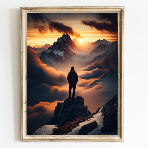 Stunning Mountain Landscape Wall Art Adventure Print Landscape Art Nature Photography Poster Art