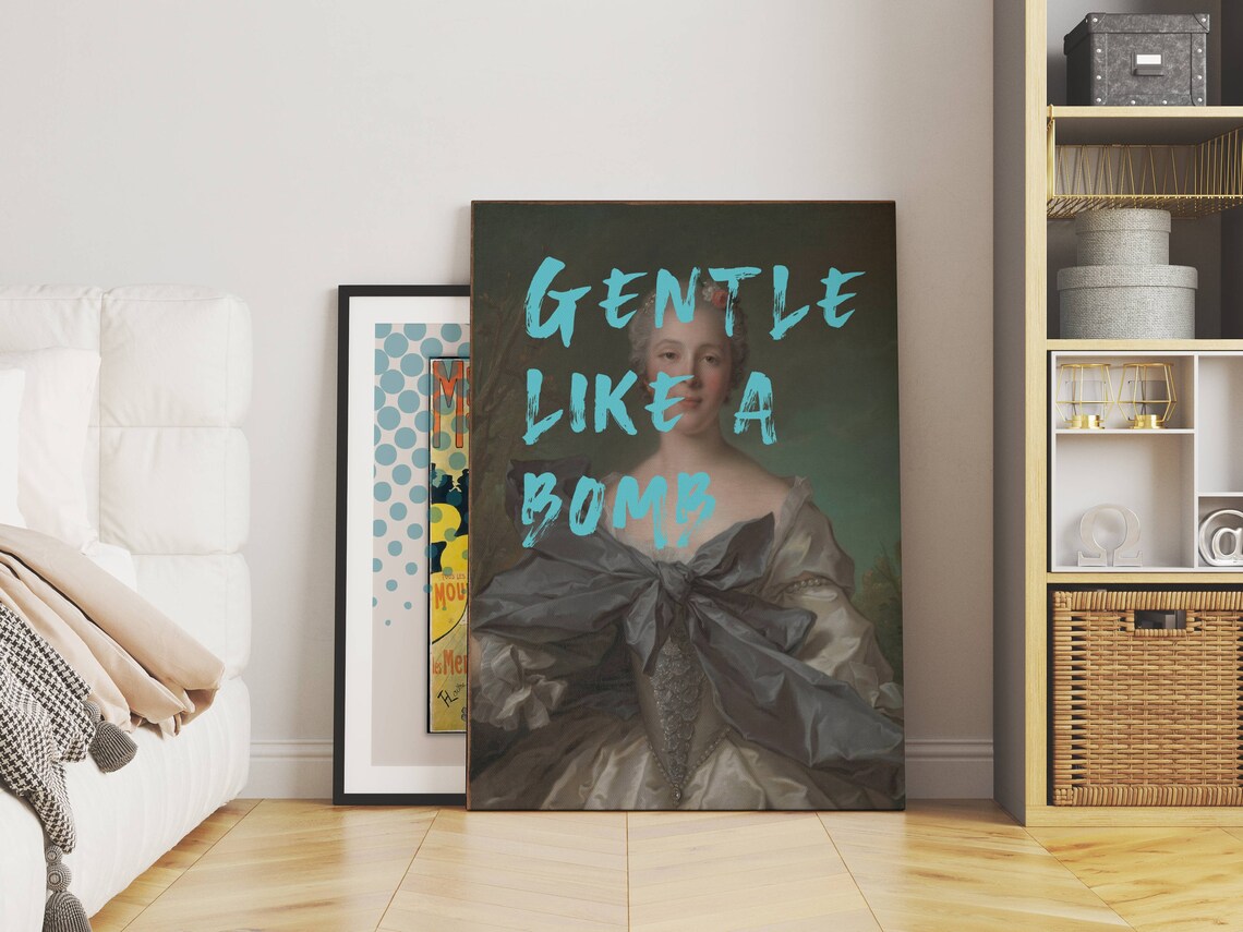 Gentle Like A Bomb Feminist Quote Art Print - Image 3