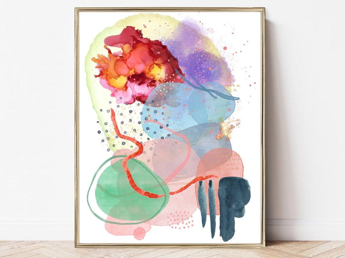 Abstract Maximalist Colorful Decor Art Print