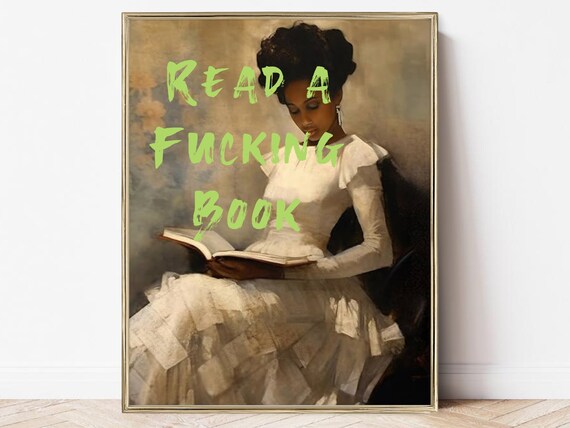 Read a Book Cheeky Altered Classic Portrait Sassy Art Poster