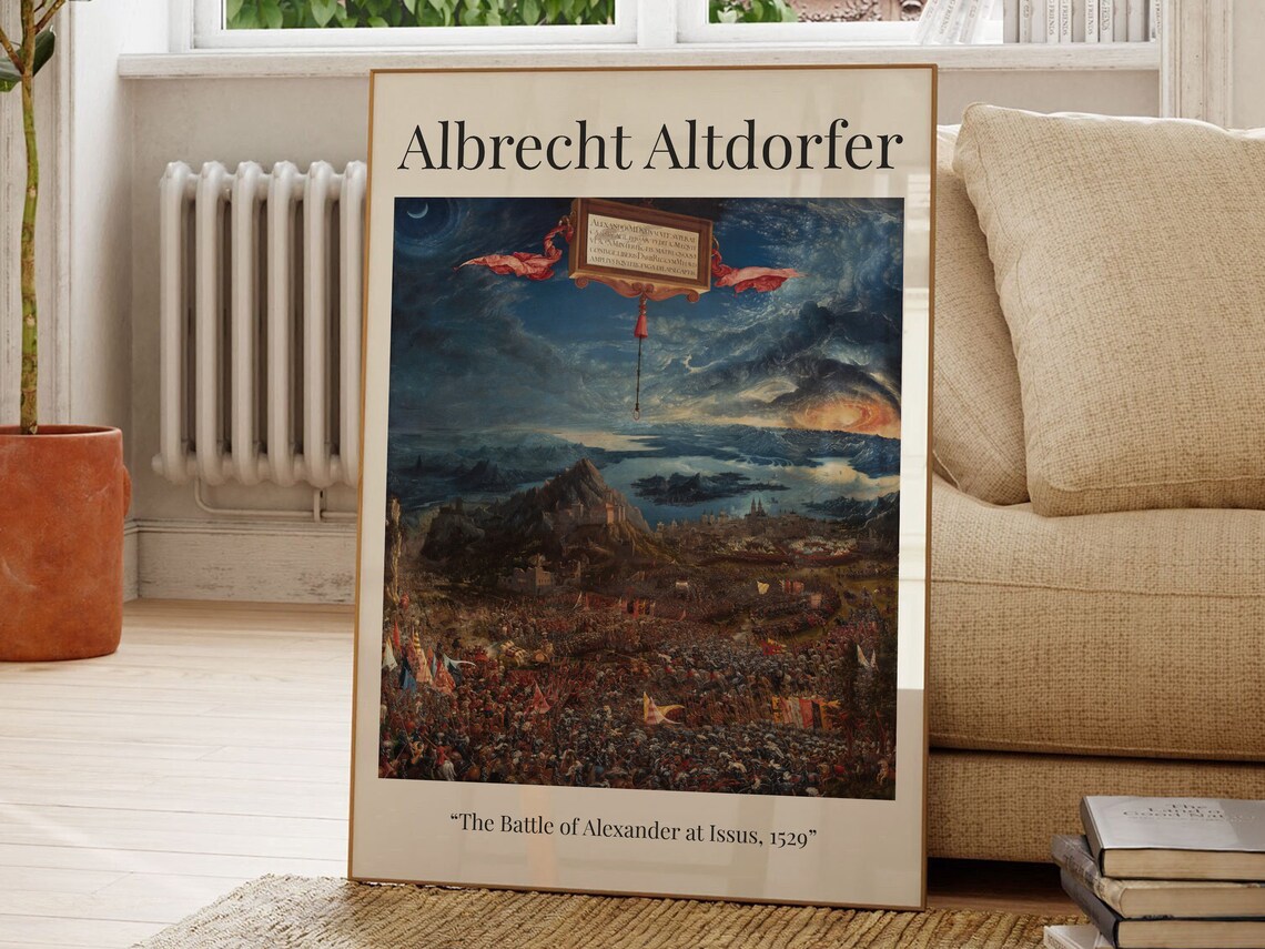 The Battle Of Alexander At Issus Albrecht Altdorfer Famous Painting Painting Poster Modern Wall Art Art Print
