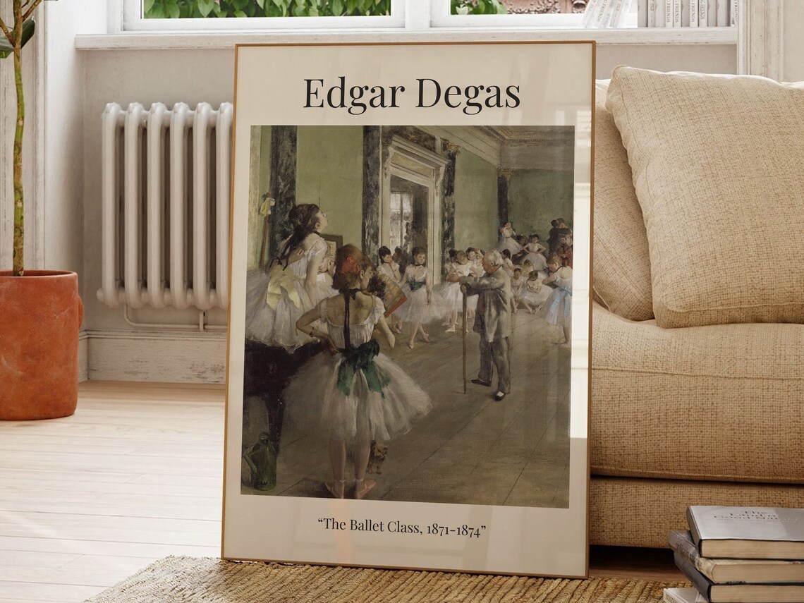 Edgar Degas The Ballet Class 1871-1874 Exhibition Art Poster