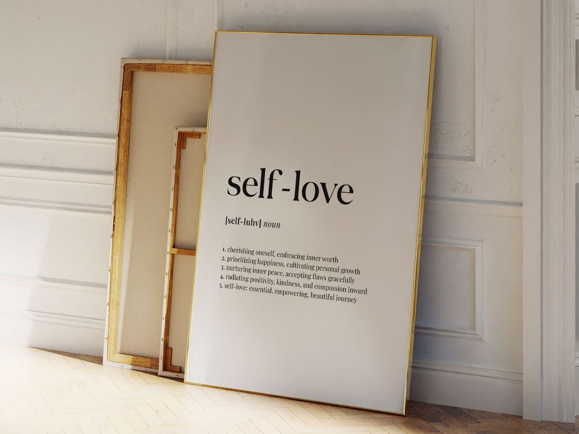 Self Love Definition Wall Art Dictionary Meaning Gift For Self Love Self Love Quote Instant Family Gift - Image 2
